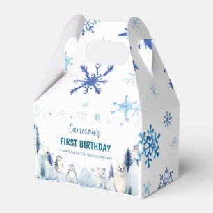 Ballotins Blue Arctic Animaux Fête d'anniversaire d'hiver