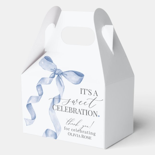 Ballotins Blue Coquette Bow Girl Anniversaire cadeau de fête (Recto)