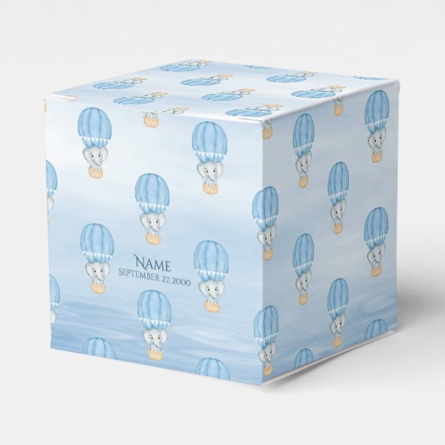 Ballotins Blue Elephant Hot Air Ballotin (Verso)