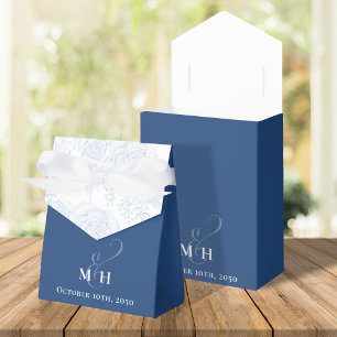 Ballotins Blue Floral Élégant mariage personnalisé