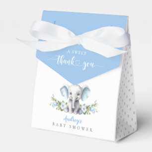Ballotins Blue Floral Elephant bébé garçon douche Merci
