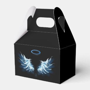 Ballotins Blue Glowing Angel Wings on black background