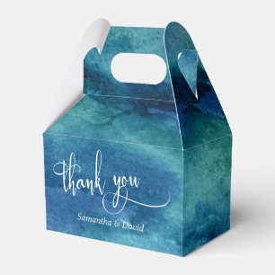 Ballotins Blue Green Aqua Aquarelle Mariage Merci Favoriser