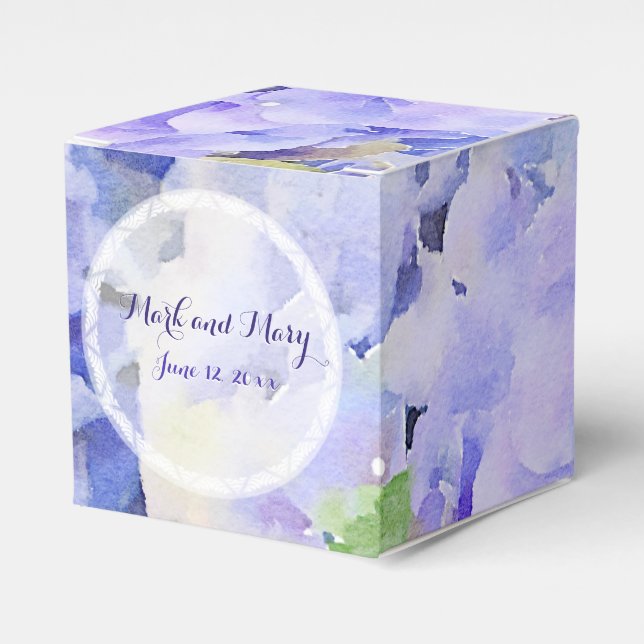 Ballotins Blue Lilac Mariage personnalisé Hydrangea (Verso)