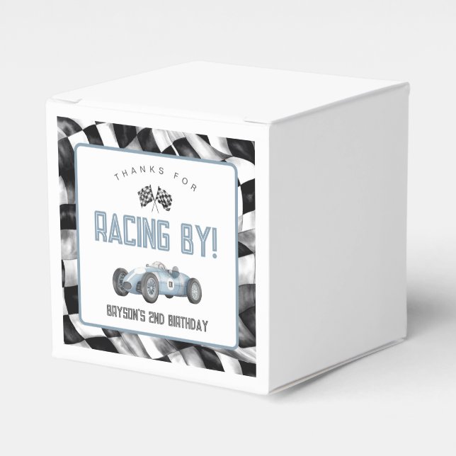 Ballotins Blue Race Car fête d'anniversaire (Verso)