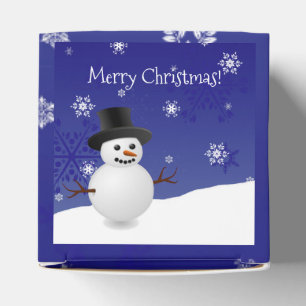 Ballotins Blue Snowman paysage hiver Ballotin de Noël