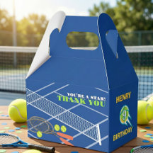 Blue Sporty Tennis Ball Anniversaire de enfant Mer
