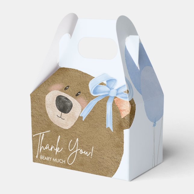 Ballotins Blue Teddy On Peut Attendre Un Baby shower Garçon (Verso)