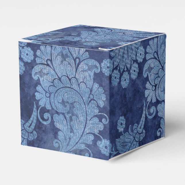 Ballotins Blue Vintage Grunge Damask (Verso)