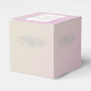 Ballotins Blush et Grey Romantique Mariage Favor Box
