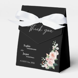 Ballotins Blush Floral Mariage noir Ballotin de Merci