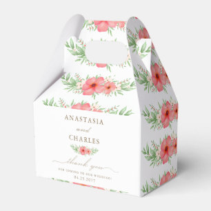 Ballotins Boho Aquarelle rose et ivoire vert Floral