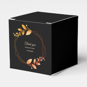 Ballotins Boho automne botanique cadre or mariage