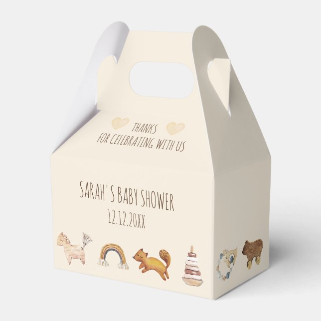 Ballotins Boho Baby Aquarelle Jouets Beige Ballotin (Verso)