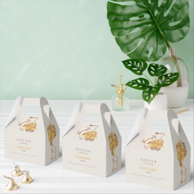 Ballotins Boho Baby Clothes Crème Twins Baby shower (Multiple)