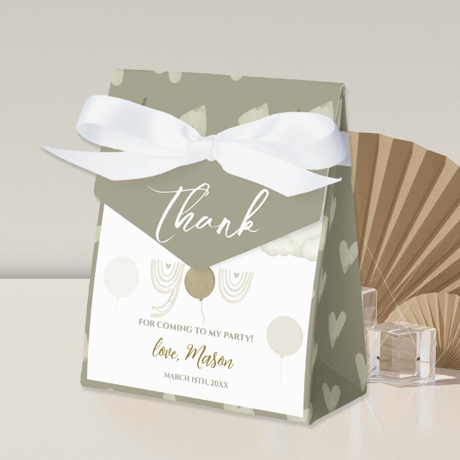 Ballotins Boho Beige Rainbow & Balloon Birthday Party (Créateur téléchargé)