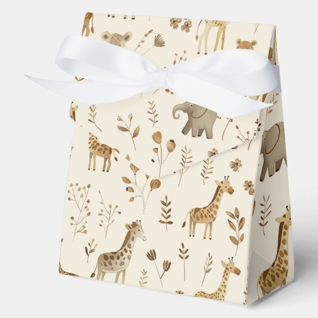 Ballotins Boho Blanc Beige Jungle Animaux (Recto)