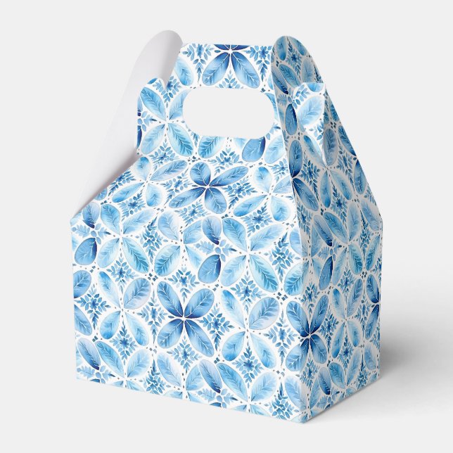 Ballotins Boho Bleu Blanc Floral Anniversaire (Arrière)
