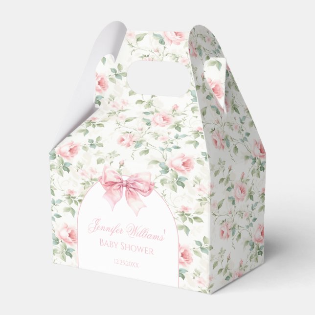 Ballotins Boho chic arc floral arch bébé fille douche (Verso)