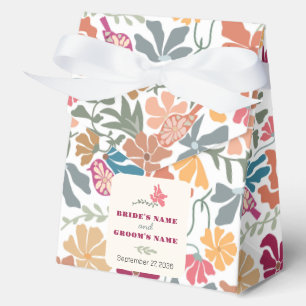 Ballotins Boho Chic Floral Mariage Rétro Milieu de Siècle