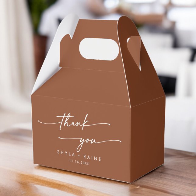 Ballotins Boho Chic Merci en terre cuite Mariage (Créateur téléchargé)