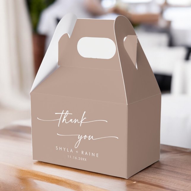 Ballotins Boho Chic Neutral Taupe Mariage Merci (Créateur téléchargé)