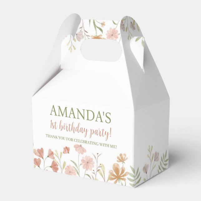 Ballotins Boho Fleur sauvage Ballotin d'anniversaire (Verso)