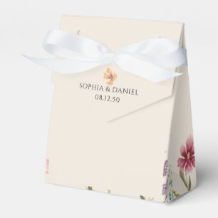 Ballotins Boho Fleur sauvage mariage Favor Box