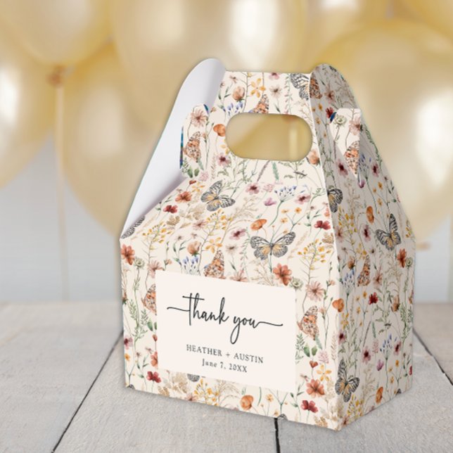 Ballotins Boho Floral boîte de mariage Favor (Floral Boho Wedding Favor Box
)