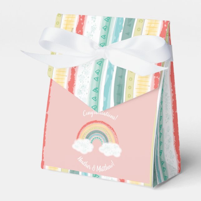 Ballotins Boho Rainbow Baby shower rose (Verso)