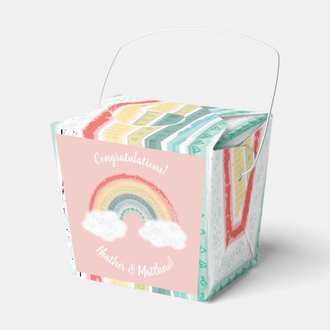 Ballotins Boho Rainbow Baby shower rose (Verso)