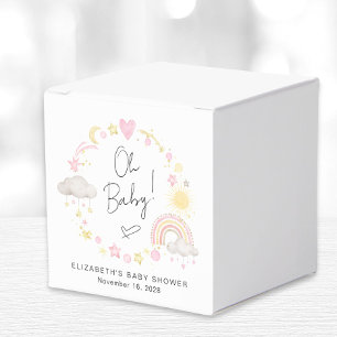 Ballotins Boho Rainbow Watercolor Baby shower fille