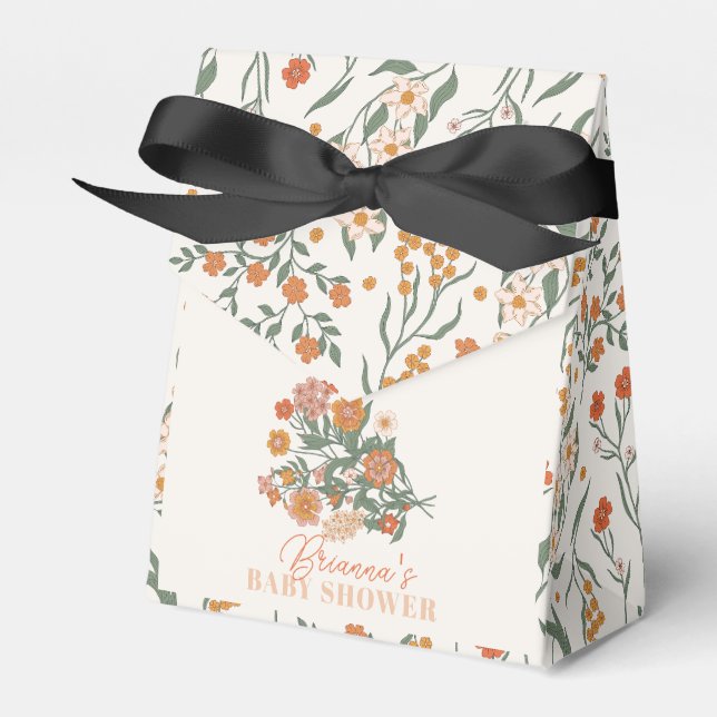 Ballotins Boho Retro Wildflower Baby Shower (Verso)