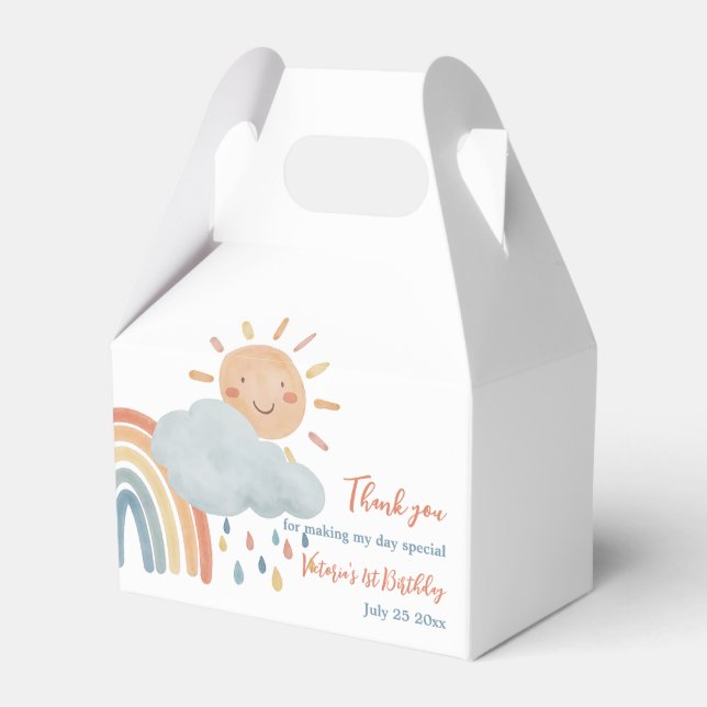 Ballotins Boho Sunshine fête d'anniversaire (Verso)