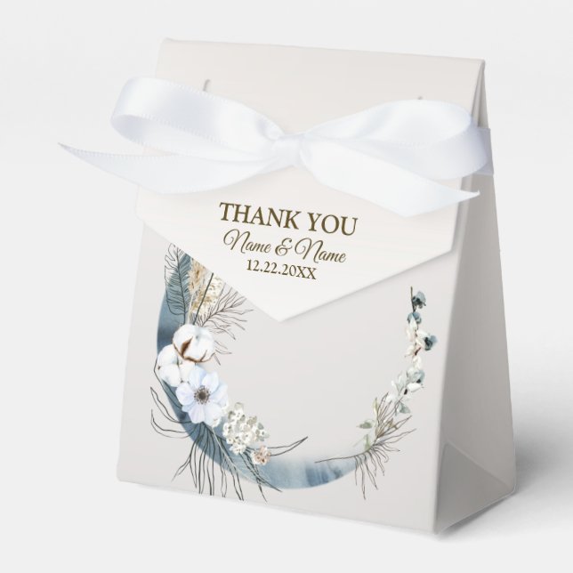 Ballotins Boho White Orchidée Fleurs Blue Moon Elegant Party (Verso)