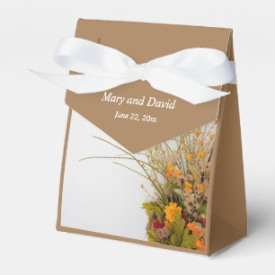 Ballotins Bois blanc Fleurs de chute Boîte de mariage