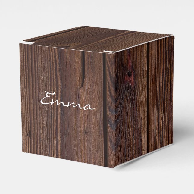 Ballotins Bois Brown foncé rustique clôture en bois Style ch (Verso)