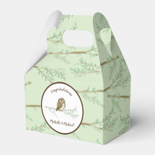 Ballotins Bois de Baby shower de hibou