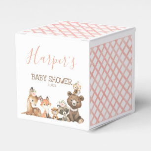 Ballotins Bois rose Floral Ballotin à thème Baby shower