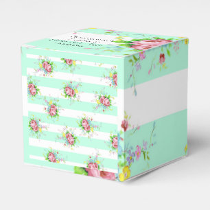 Ballotins Boîte à bonbons à la menthe verte et rose