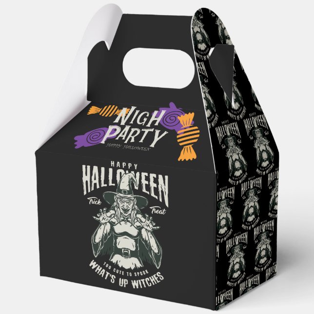 Ballotins Boîte à bonbons d'Halloween avec conception sorciè (Recto)