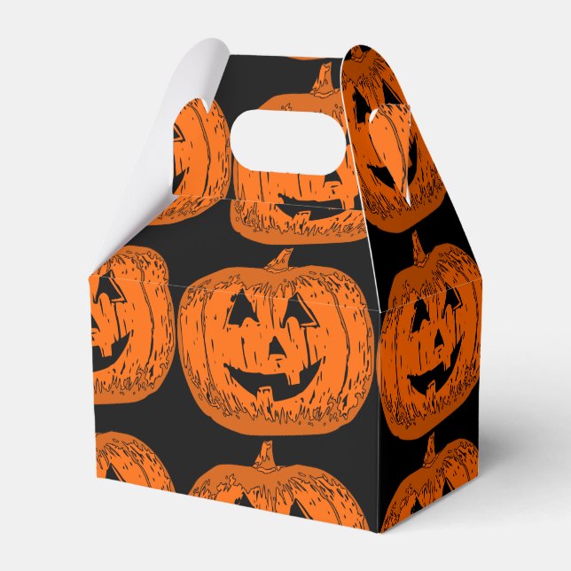 Ballotins Boîte à bonbons d'Halloween, citrouille, citrouill (Verso)