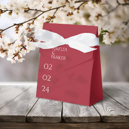 Ballotins Boîte à cadeau minimaliste rouge cramoisi pour mar