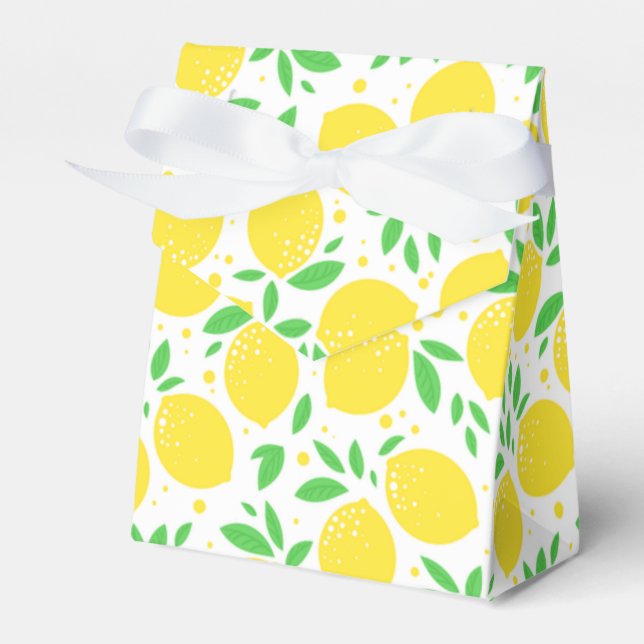 Ballotins Boîte à cadeaux aux citrons jaunes frais (Verso)