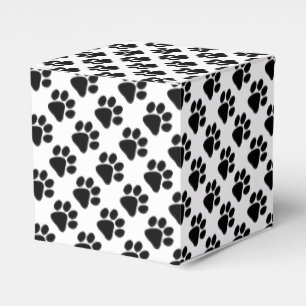 Ballotins Boîte à cadeaux/Favor - Empreintes de pattes chi