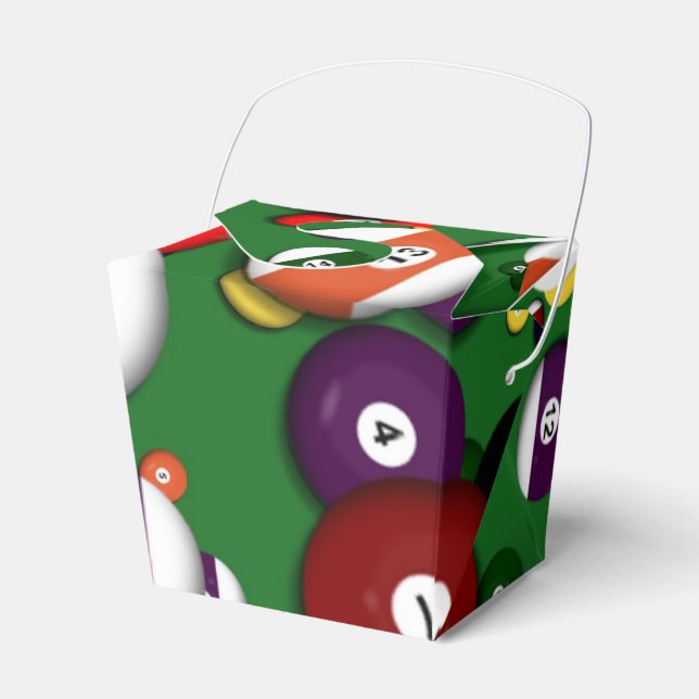 Ballotins Boîte à cadeaux/Favoriser - Billard (Verso)
