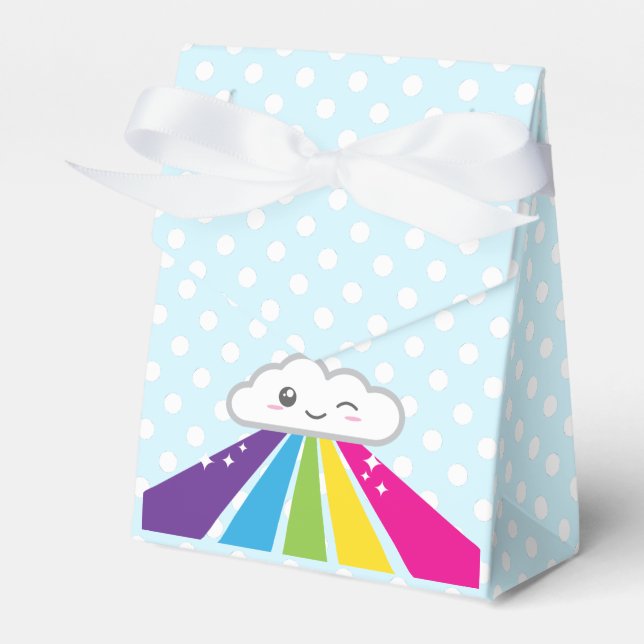 Ballotins Boîte à cadeaux Kawaii Cloud et Rainbow (Verso)