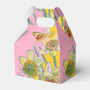 Ballotins Boîte à gâteau d'anniversaire avec peinture de fle