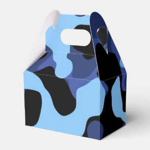 Ballotins Boîte bleue de cadeau d'anniversaire de Camo