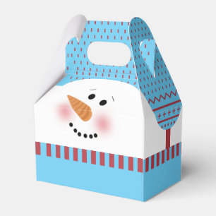 Ballotins Boîte bleue de pignon de bonhomme de neige